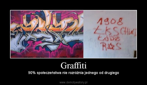 Graffiti – 90% społeczeństwa nie rozróżnia jednego od drugiego 