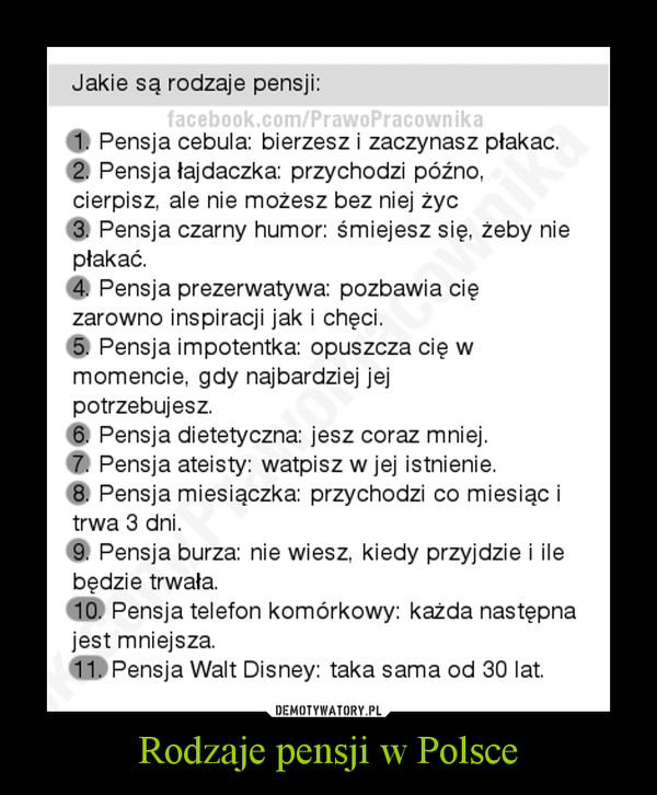 Rodzaje pensji w Polsce –  