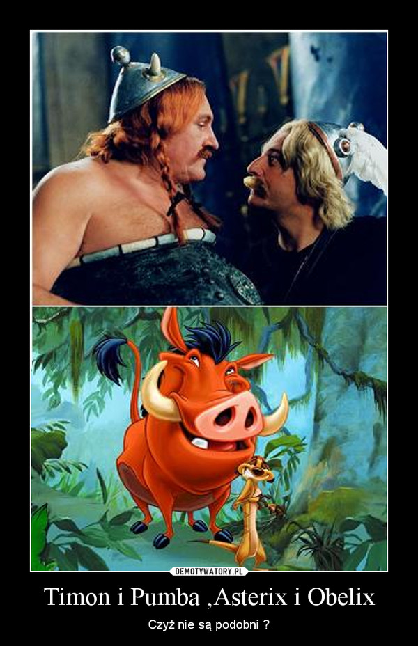 Timon i Pumba ,Asterix i Obelix – Czyż nie są podobni ? 