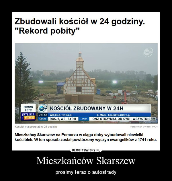 Mieszkańców Skarszew – prosimy teraz o autostrady 