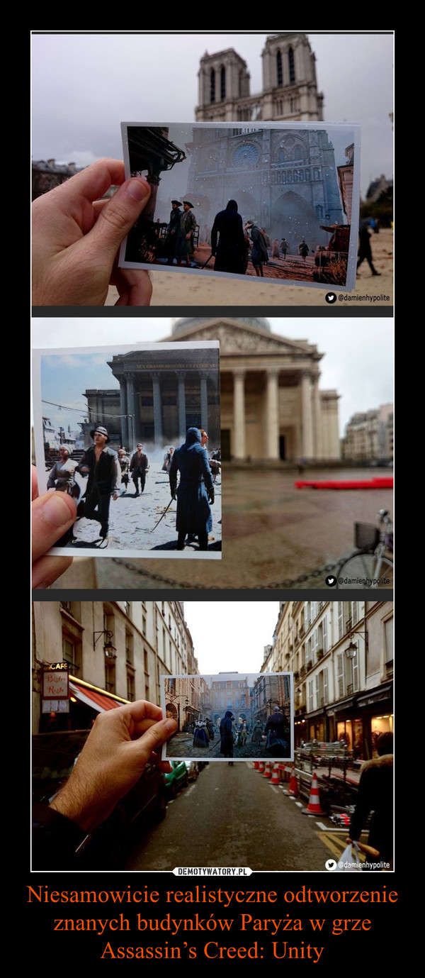 Niesamowicie realistyczne odtworzenie znanych budynków Paryża w grze Assassin’s Creed: Unity –  