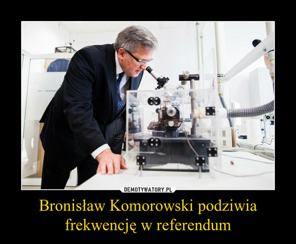 Bronisław Komorowski podziwia frekwencję w referendum –  