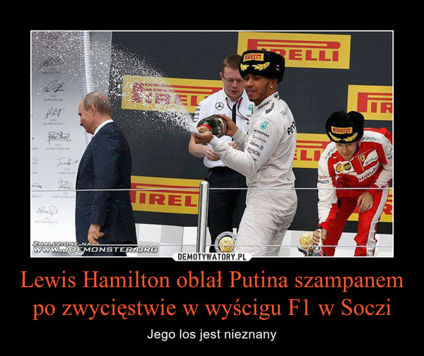 Lewis Hamilton oblał Putina szampanem po zwycięstwie w wyścigu F1 w Soczi – Jego los jest nieznany 