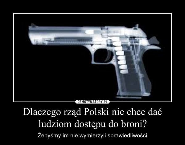 Dlaczego rząd Polski nie chce dać ludziom dostępu do broni? – Żebyśmy im nie wymierzyli sprawiedliwości 