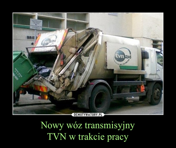 Nowy wóz transmisyjnyTVN w trakcie pracy –  