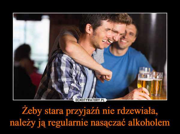 Żeby stara przyjaźń nie rdzewiała, należy ją regularnie nasączać alkoholem –  