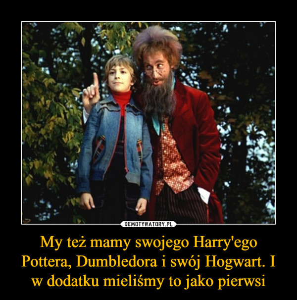 My też mamy swojego Harry'ego Pottera, Dumbledora i swój Hogwart. I w dodatku mieliśmy to jako pierwsi –  
