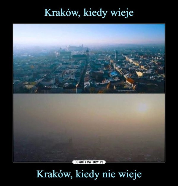 Kraków, kiedy wieje Kraków, kiedy nie wieje