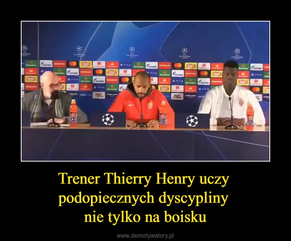 Trener Thierry Henry uczy podopiecznych dyscypliny nie tylko na boisku –  