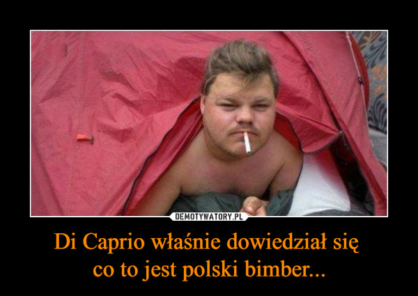 Di Caprio właśnie dowiedział się 
co to jest polski bimber...