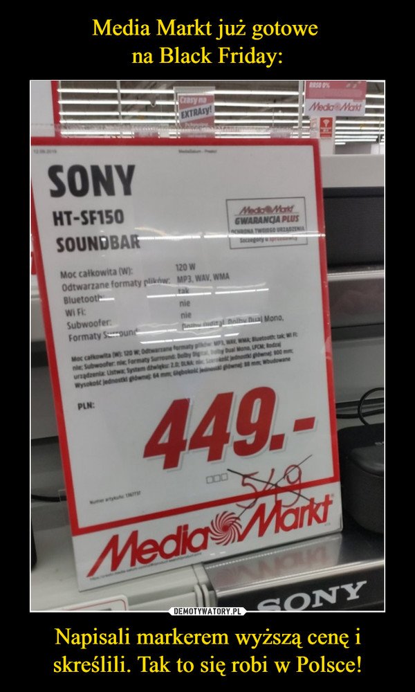 Napisali markerem wyższą cenę i skreślili. Tak to się robi w Polsce! –  