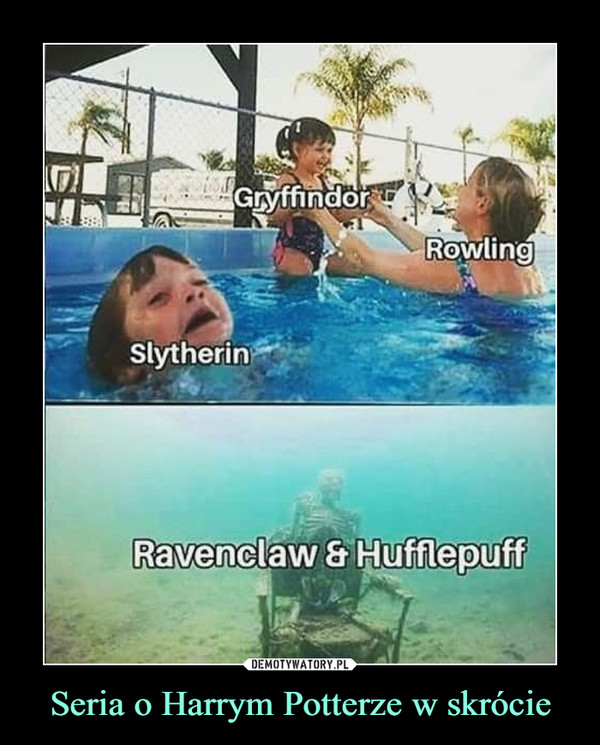 Seria o Harrym Potterze w skrócie –  GryffindorRowlingSlytherinRavenclaw & Hufflepuff