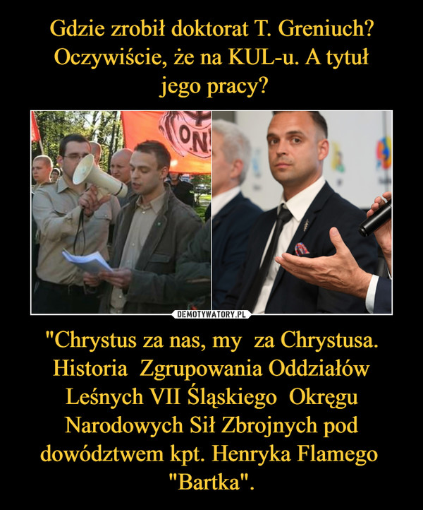 "Chrystus za nas, my  za Chrystusa. Historia  Zgrupowania Oddziałów Leśnych VII Śląskiego  Okręgu Narodowych Sił Zbrojnych pod dowództwem kpt. Henryka Flamego  "Bartka". –  