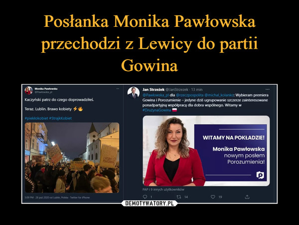 Posłanka Monika Pawłowska przechodzi z Lewicy do partii Gowina