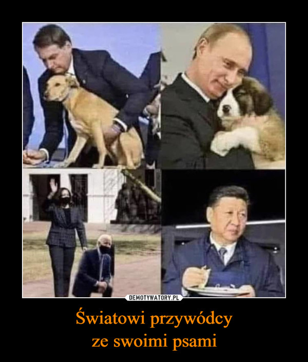 Światowi przywódcyze swoimi psami –  