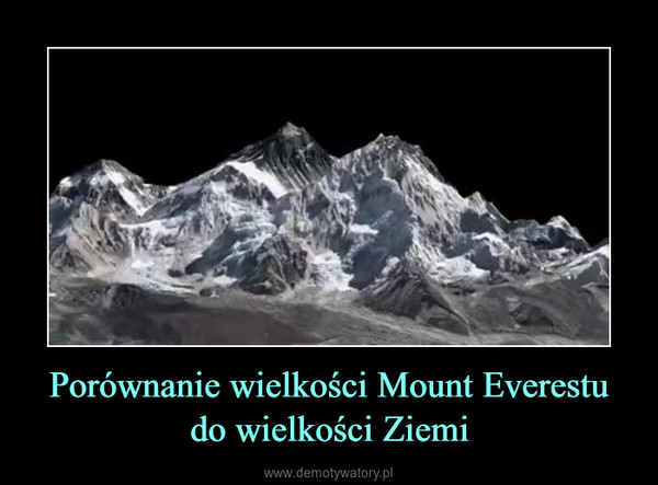 Porównanie wielkości Mount Everestu do wielkości Ziemi –  