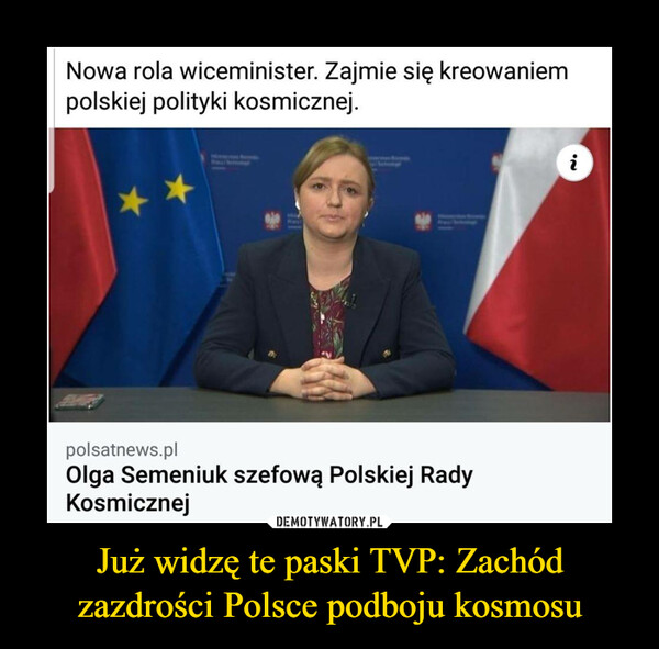 Już widzę te paski TVP: Zachód zazdrości Polsce podboju kosmosu –  