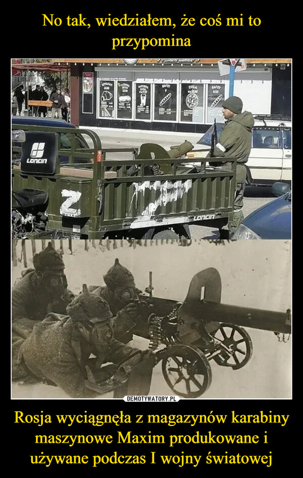 Rosja wyciągnęła z magazynów karabiny maszynowe Maxim produkowane i używane podczas I wojny światowej –  