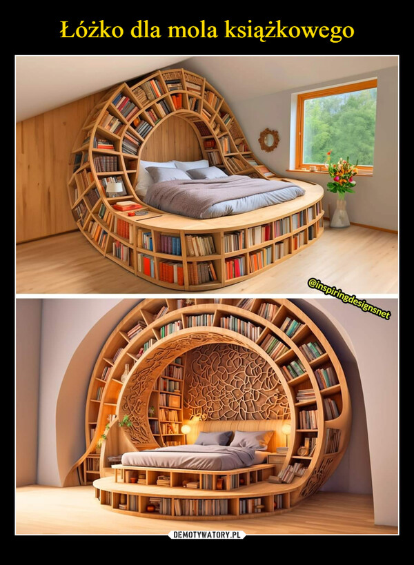 Łóżko dla mola książkowego