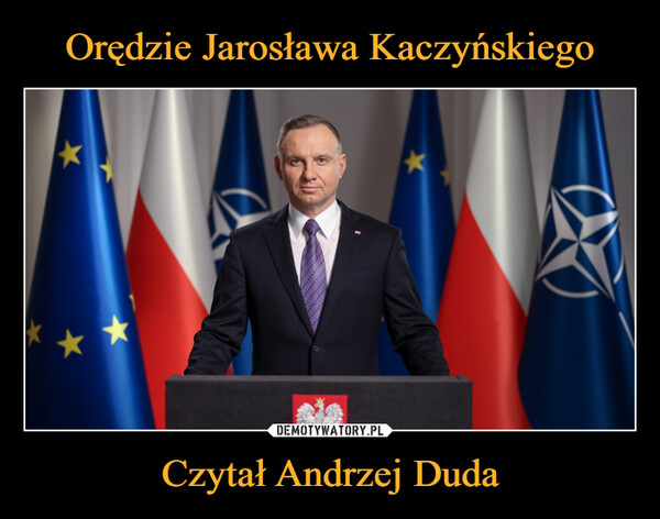 Orędzie Jarosława Kaczyńskiego Czytał Andrzej Duda