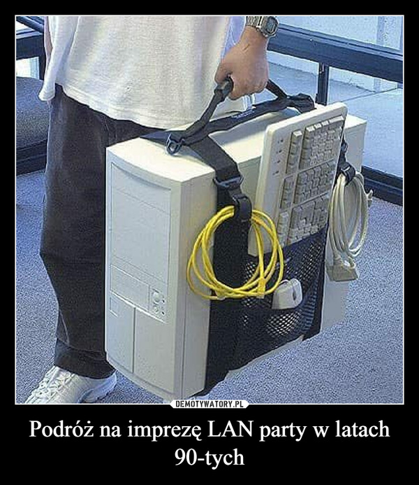 Podróż na imprezę LAN party w latach 90-tych –  