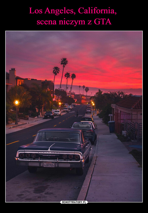 Los Angeles, California, 
scena niczym z GTA