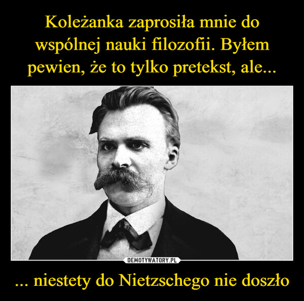 ... niestety do Nietzschego nie doszło –  